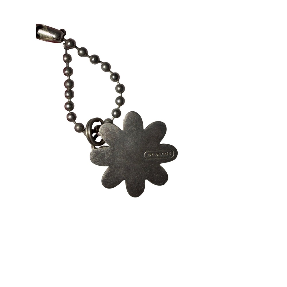 Coach Poppy Red Plastic Hangtag with Enamel Daisy Charm Bag Accessory - Picture 8 of 9